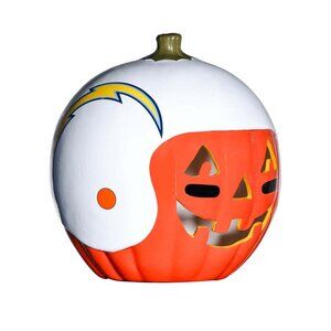 LOS ANGELES CHARGERS CERAMIC PUMPKIN HELMET